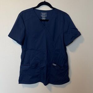 Cherokee Authentic Workwear Revoultion Navy V-Neck Scrub Top